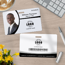 Crachá Logotipo de Foto Código de Barras Funcionário Pret