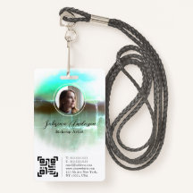 Logotipo de Foto do Script de Abstrato de Aquarela