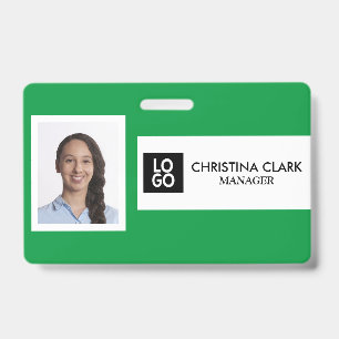 Crachá Logotipo de foto para ID de empresa de nome de fun