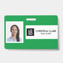 Crachá Logotipo de foto para ID de empresa de nome de fun