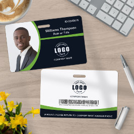 Crachá Logotipo de Foto Personalizada Código de Barras Fu