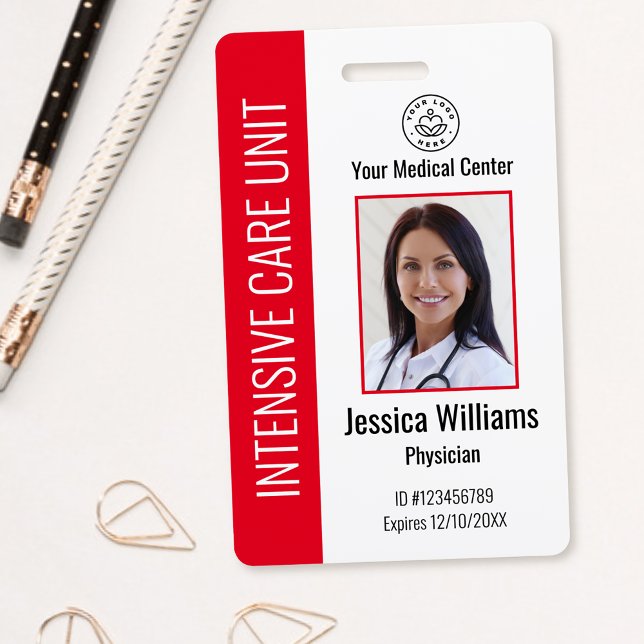 Crachá Logotipo de funcionário do hospital personalizado  (Criador carregado)