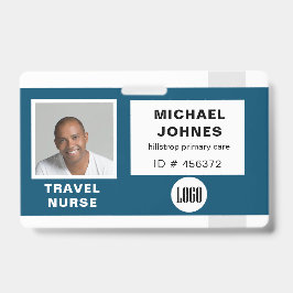 Crachá logotipo de funcionário e nome de etiqueta de foto