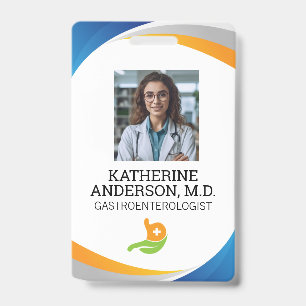 Crachá Logotipo de Gastroenterologista   Médico Sorrident