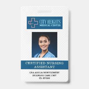 Crachá Logotipo de ID de foto do Assistente de enfermagem