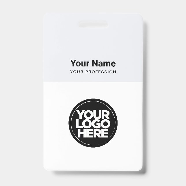 Crachá Logotipo de ID de Funcionarios personalizado de bu (Frente)