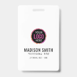 Crachá Logotipo de ID Empresarial | Moderno Personalizado