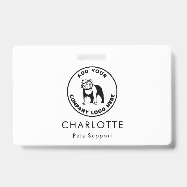 Crachá Logotipo de Negócios Modernos Vet Tech Personaliza (Frente)