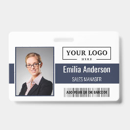 Crachá Logotipo de Negócios Personalizado Código de Barra
