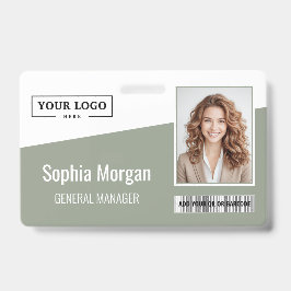 Crachá Logotipo de negócios personalizado Código de barra