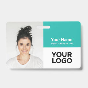 Crachá Logotipo de Nome de Foto de Funcionário Corporativ