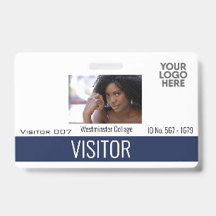Crachá Logotipo de visitante personalizado Nome da empres