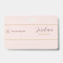 Logotipo do Estilista do Salão Blush Gold ID de Fu