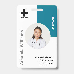 Crachá Logotipo do Funcionário do Hospital Personalizado