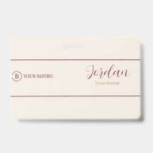 Logotipo do Servidor de Restaurante Burgundy Cream