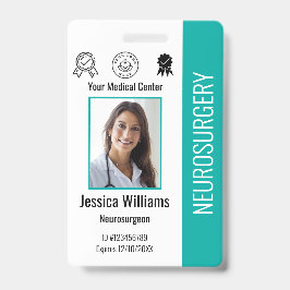 Crachá Logotipo e ID de foto personalizados do funcionári