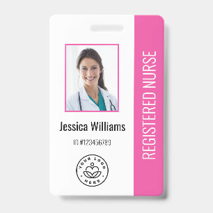 Crachá Logotipo e ID de foto personalizados do funcionári
