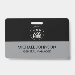 Crachá Logotipo e texto personalizados da empresa comerci