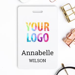 Crachá Logotipo Empresarial Corporativo Personalizado Nom