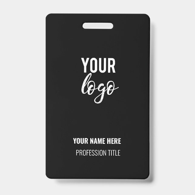 Crachá Logotipo Empresarial de Reconhecimento de Funcioná (Frente)