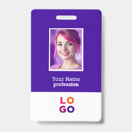 Crachá Logotipo Empresarial, Foto, Código Qr, Identificaç