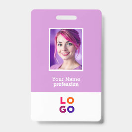 Crachá Logotipo Empresarial, Foto, Código Qr, Identificaç