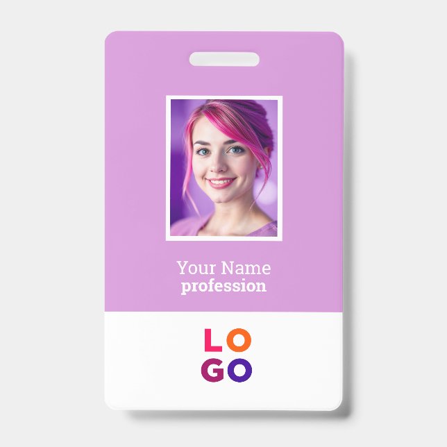 Crachá Logotipo Empresarial, Foto, Código Qr, Identificaç (Frente)