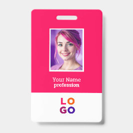 Crachá Logotipo Empresarial, Foto, Código Qr, Identificaç