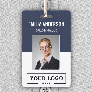 Crachá Logotipo Empresarial Personalizado Código de Barra