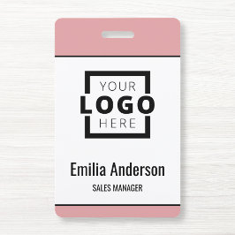 Crachá Logotipo Empresarial Personalizado Código de Barra