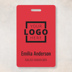 Crachá Logotipo Empresarial Personalizado Código de Barra