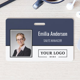 Crachá Logotipo Empresarial Personalizado Código de Barra
