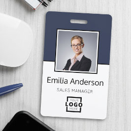 Crachá Logotipo Empresarial Personalizado Código de Barra