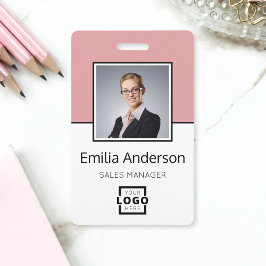 Crachá Logotipo Empresarial Personalizado Código de Barra