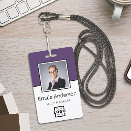 Crachá Logotipo Empresarial Personalizado Código de Barra