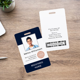 Crachá Logotipo Empresarial Personalizado e Foto ID de Fu