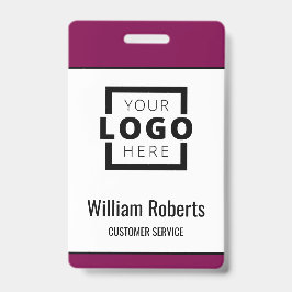 Crachá Logotipo Empresarial Personalizado Funcionário Bás
