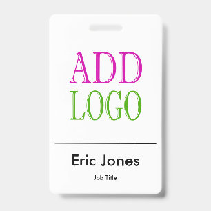 Crachá LOGOTIPO EMPRESARIAL personalizado identificação d