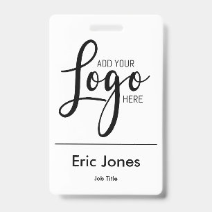 Crachá LOGOTIPO EMPRESARIAL personalizado identificação I