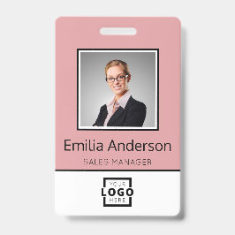 Crachá Logotipo Empresarial Personalizado Nome do Funcion