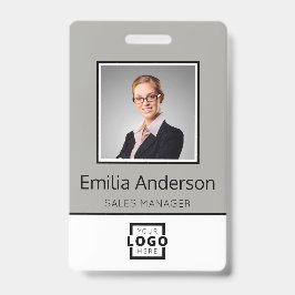 Crachá Logotipo Empresarial Personalizado Nome do Funcion