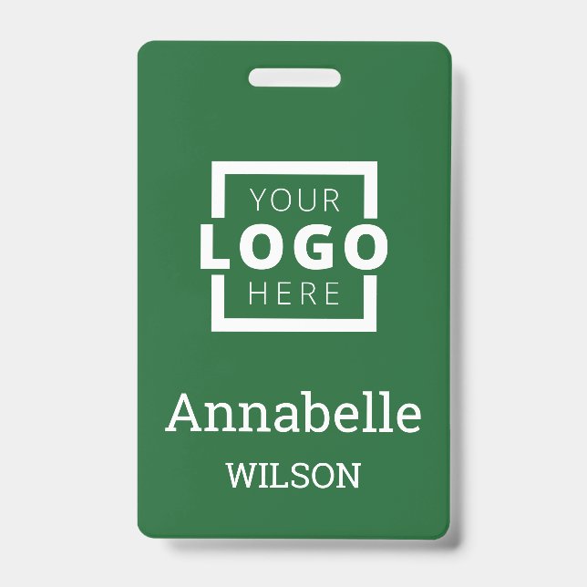 Crachá Logotipo Empresarial Personalizado Nome do Funcion (Frente)