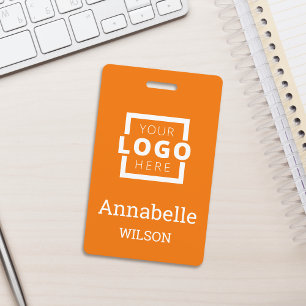 Crachá Logotipo Empresarial Personalizado Nome do Funcion