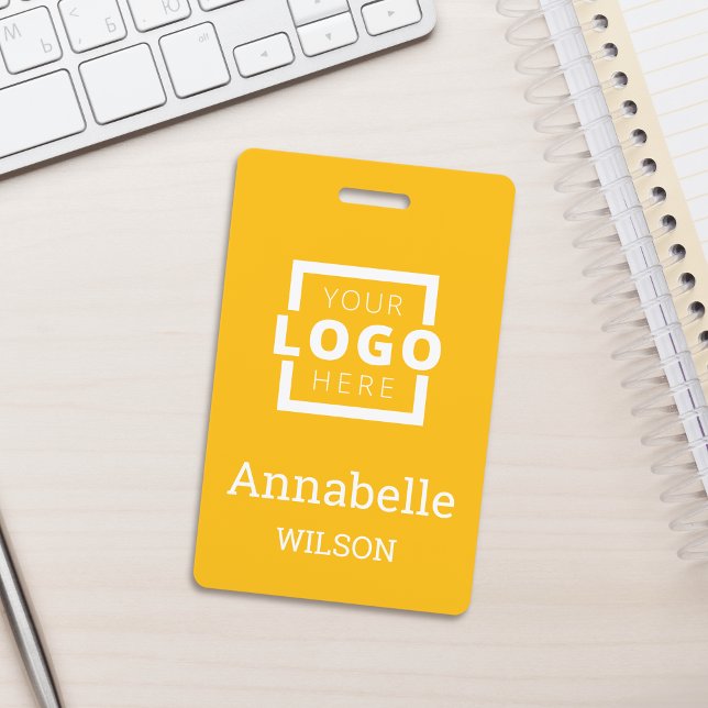 Crachá Logotipo Empresarial Personalizado Nome do Funcion (Criador carregado)