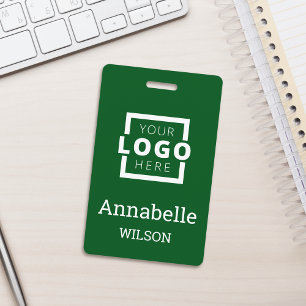 Crachá Logotipo Empresarial Personalizado Nome do Funcion