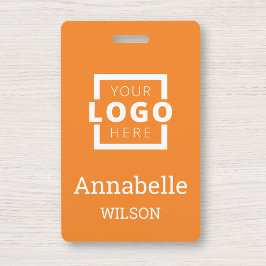 Crachá Logotipo Empresarial Personalizado Nome do Funcion