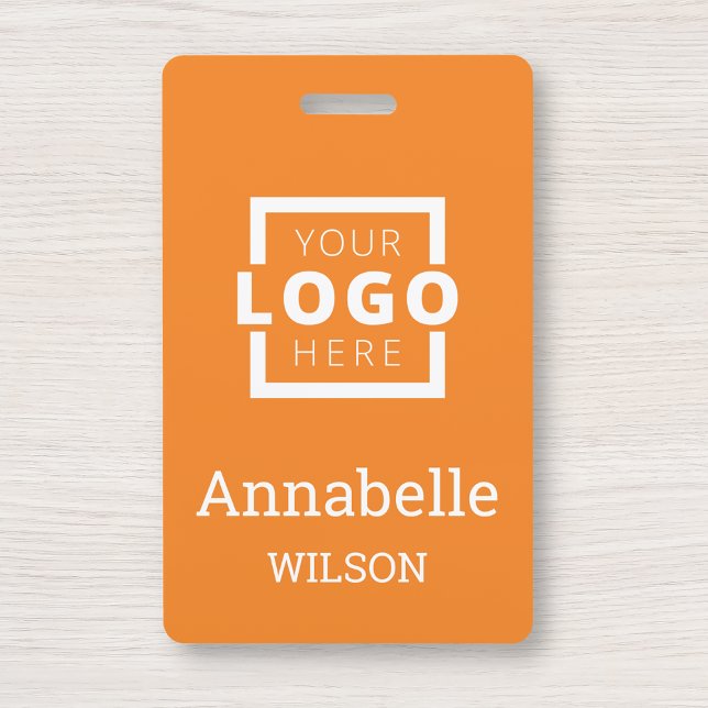 Crachá Logotipo Empresarial Personalizado Nome do Funcion (Criador carregado)