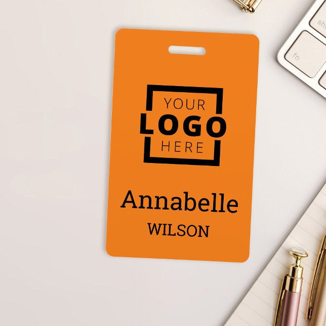 Crachá Logotipo Empresarial Personalizado Nome do Funcion (Criador carregado)