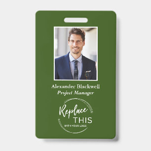 Crachá Logotipo Empresarial Personalizado Tiro na Cabeça