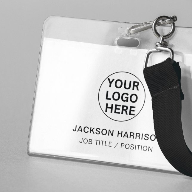 Crachá Logotipo Empresarial Profissional l Id do Funcioná (Criador carregado)
